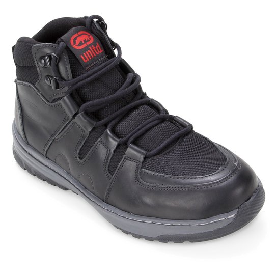 Bota Couro Ecko Adventure Masculina - Preto Menor preço em Bota Couro Ecko Adventure Masculina - Preto