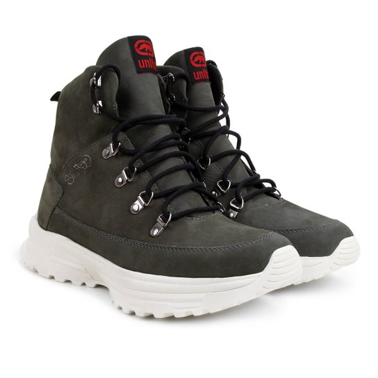 Bota Couro Ecko Cano Curto Still Free Masculina - Musgo