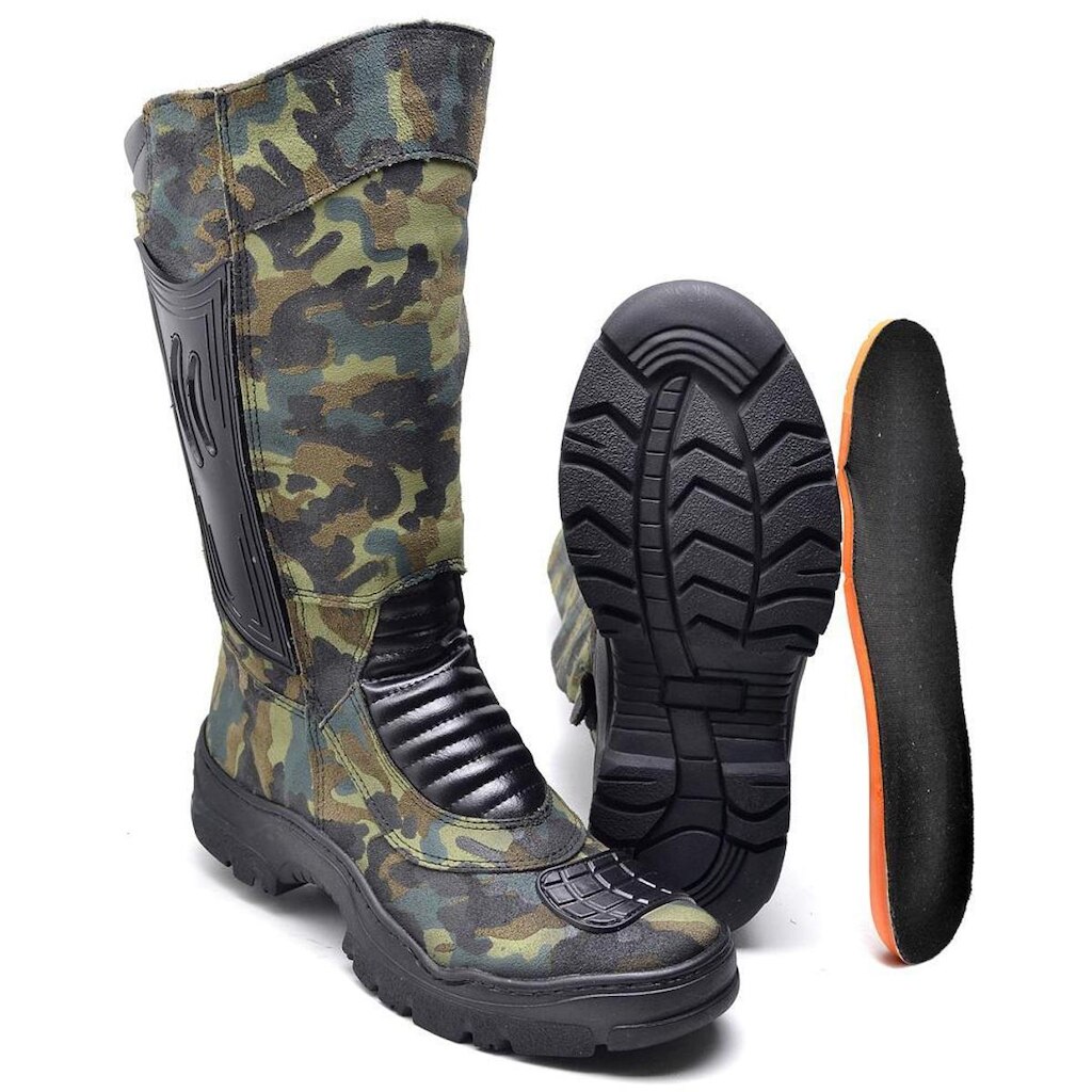 Bota Couro Militar Masculina Coturno Exército