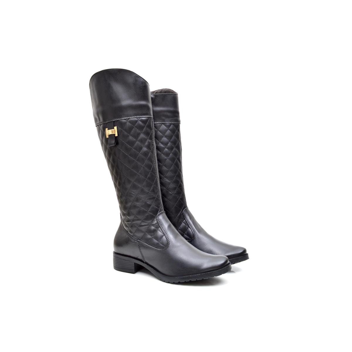 bota couro life rock cano curto feminina