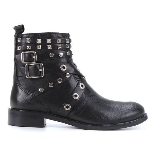Bota Couro Montaria Santa Lolla Strass Feminina - Preto Menor preço em Bota Couro Montaria Santa Lolla Strass Feminina - Preto