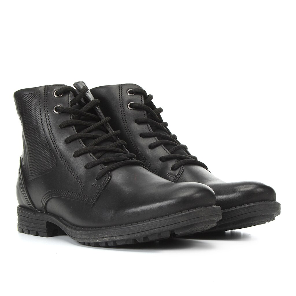 Bota Couro Pegada Cano Curto Masculino