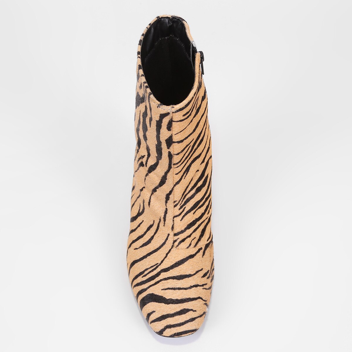 Bota Couro Shoestock Pelo Animal Print Feminina - 4