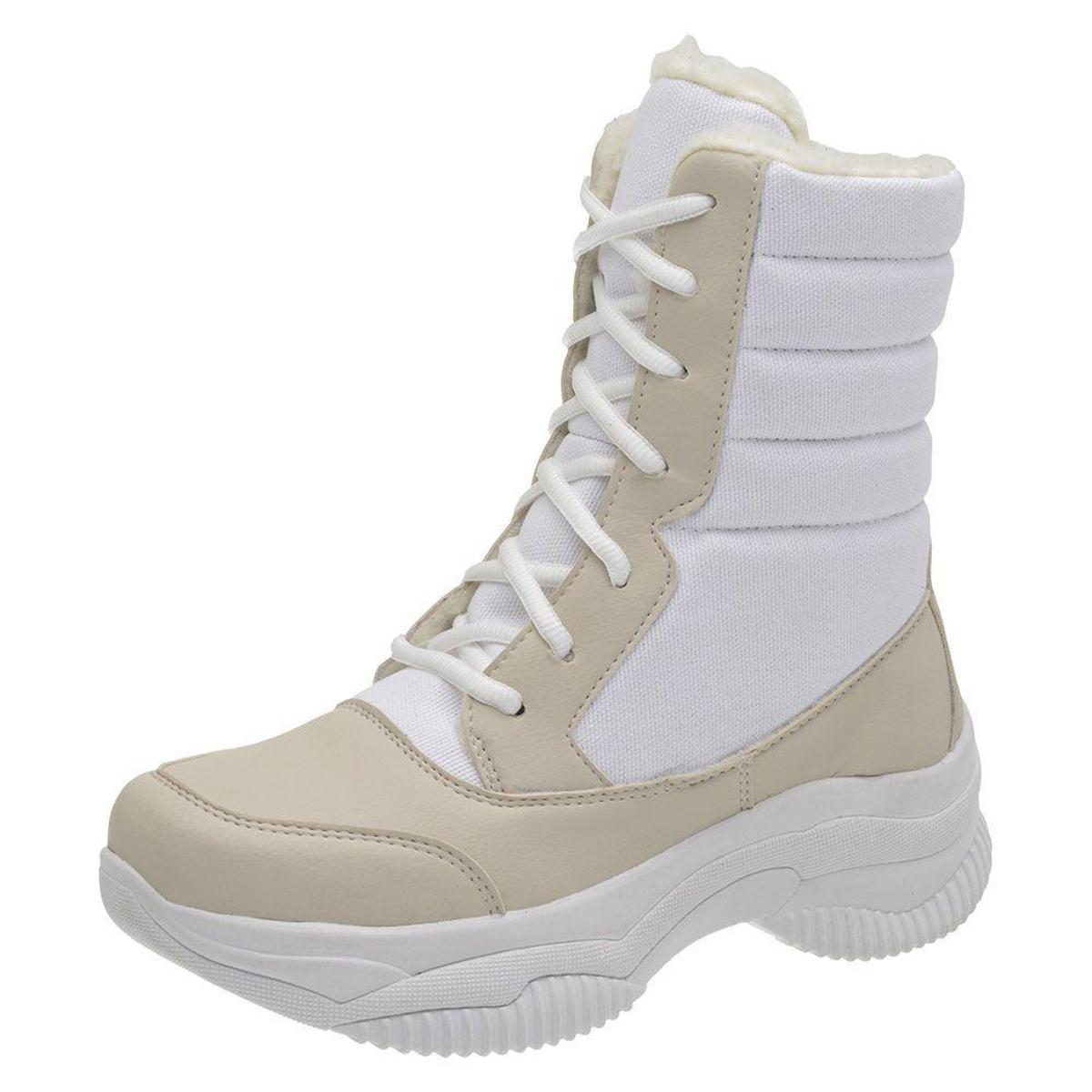 Bota Couro Terra do Calçado Cano Médio Feminino - Bege | Netshoes