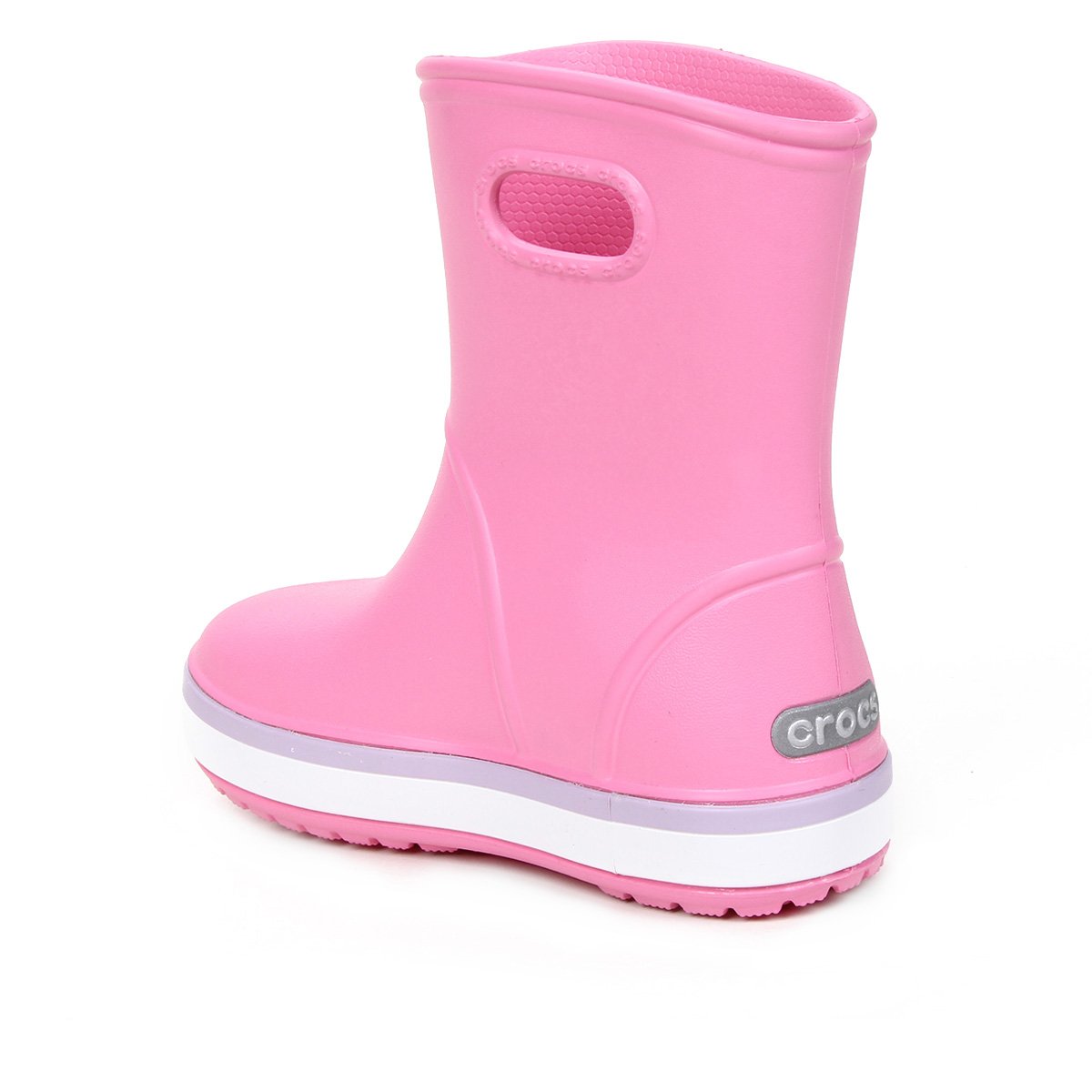 Bota Crocs Infantil Crocband Rain Boot K Pink Netshoes