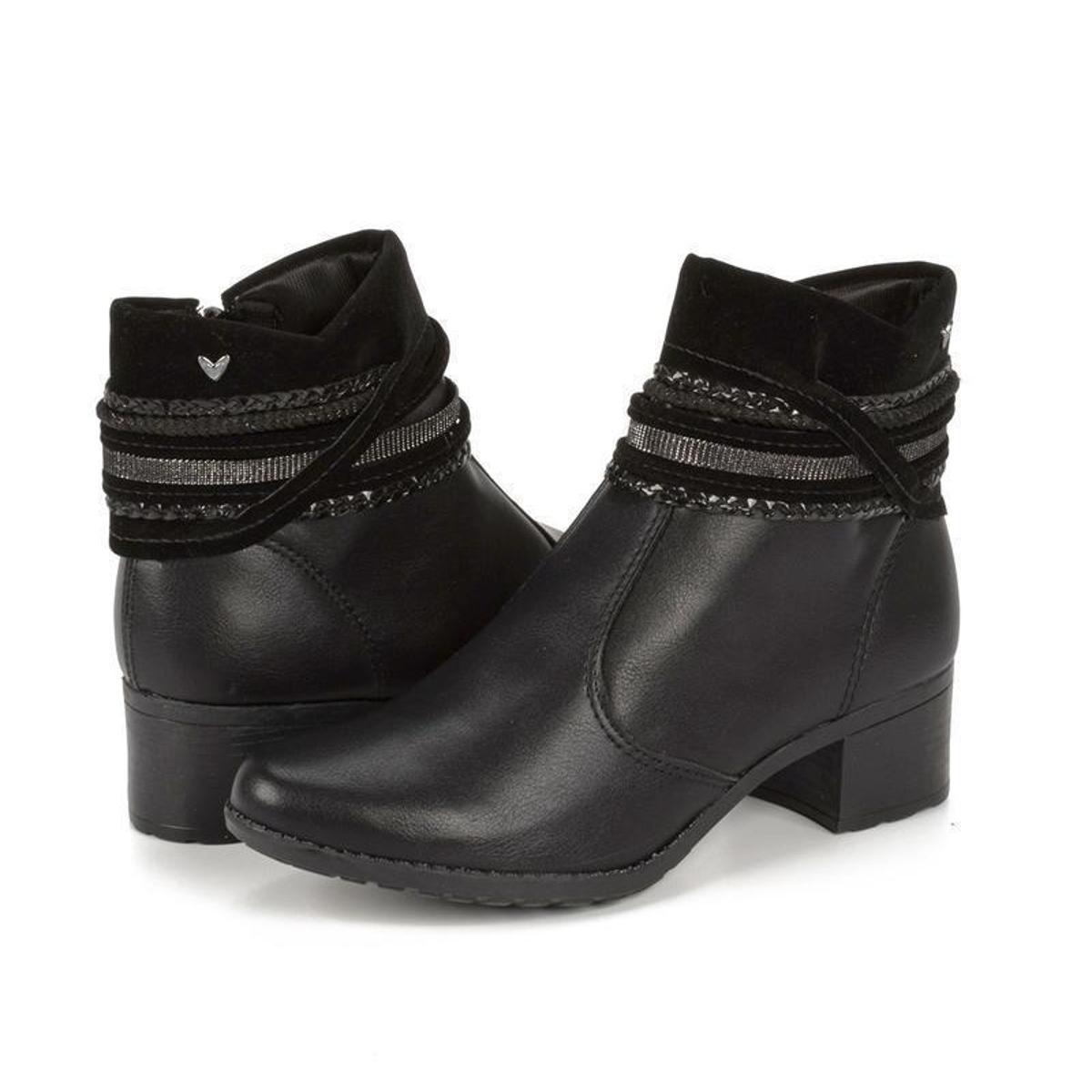 BOTA CURTO MISSISSIPI FEMININO CANO CURTO - Q3621 - Preto | Netshoes