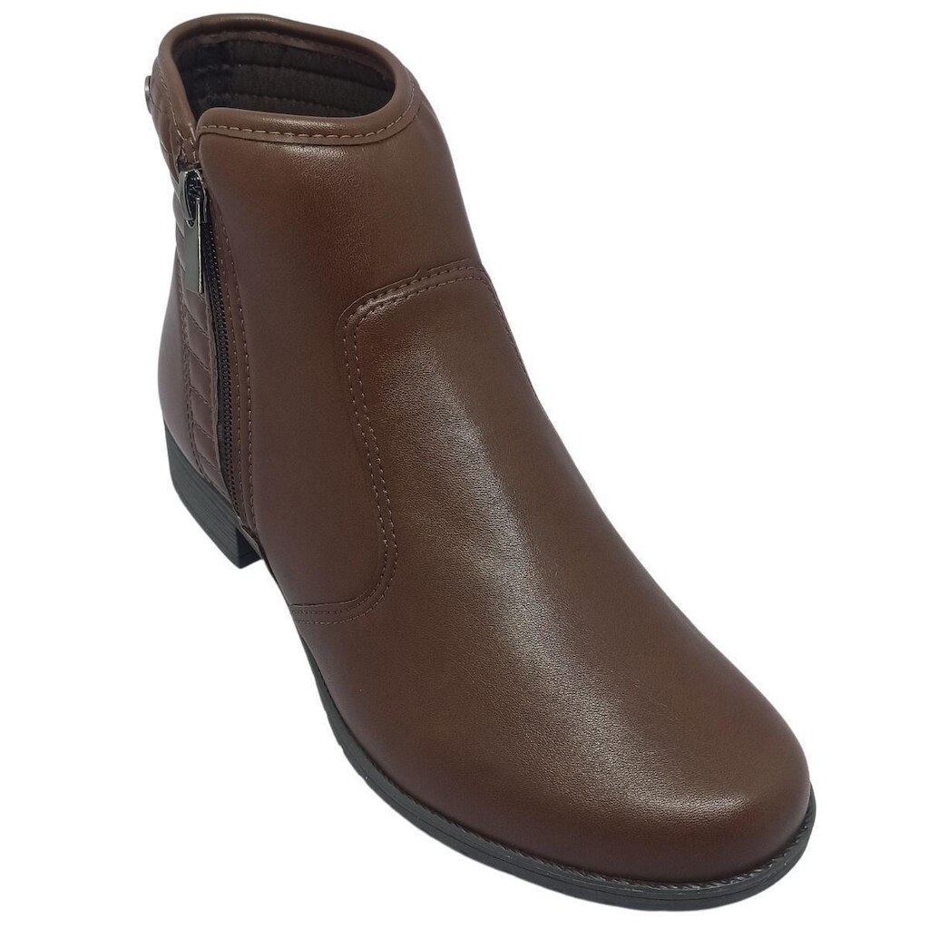 Bota Dakota Feminina Casual com Costura e Zíper