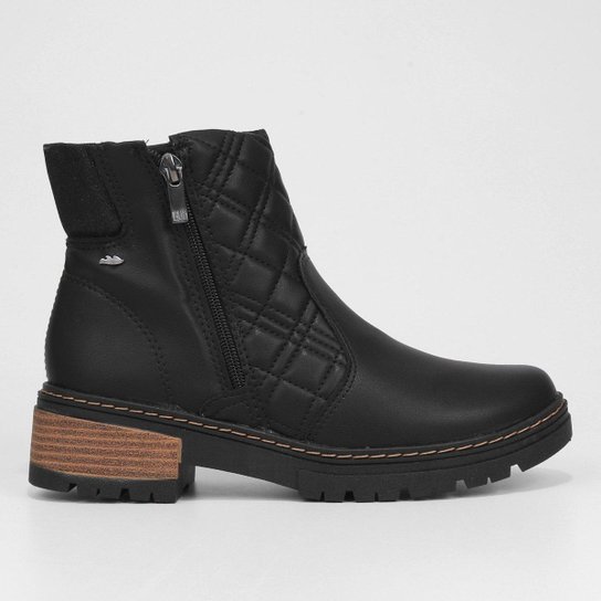 Bota Dakota Matelassê Cano Médio Feminina - Preto Menor preço em Bota Dakota Matelassê Cano Médio Feminina - Preto