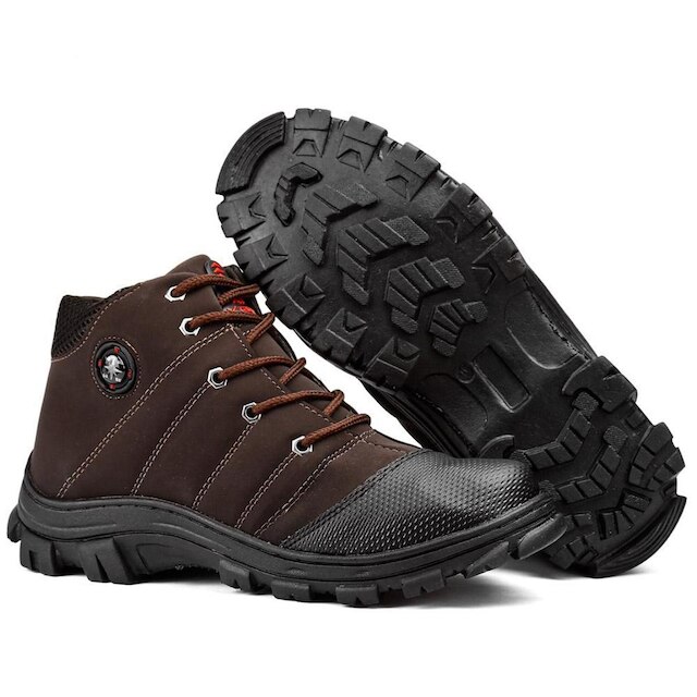 Bota de Caminhada Adventure Masculina Biqueira Reforçada - Café | Netshoes