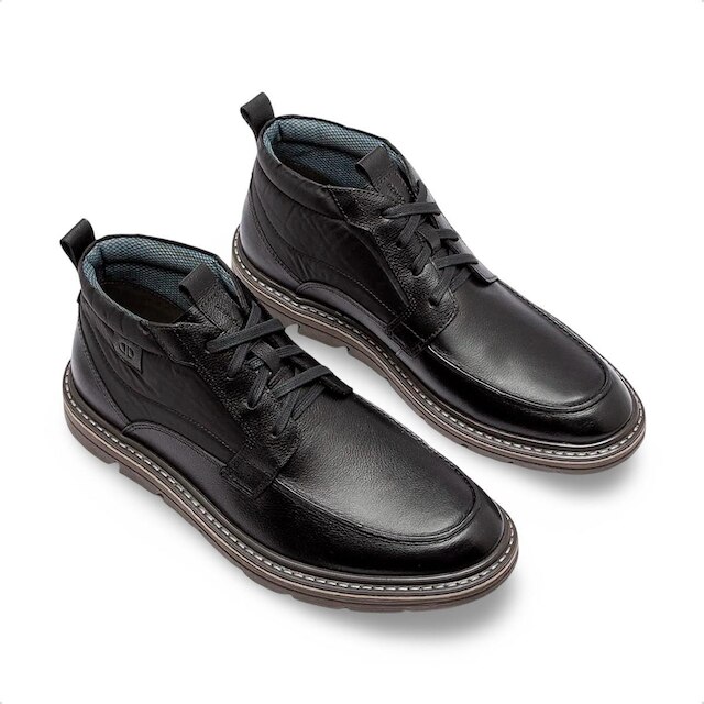 Bota de Couro Democrata Masculina Metropolitan Jeff Cano Curto 604104