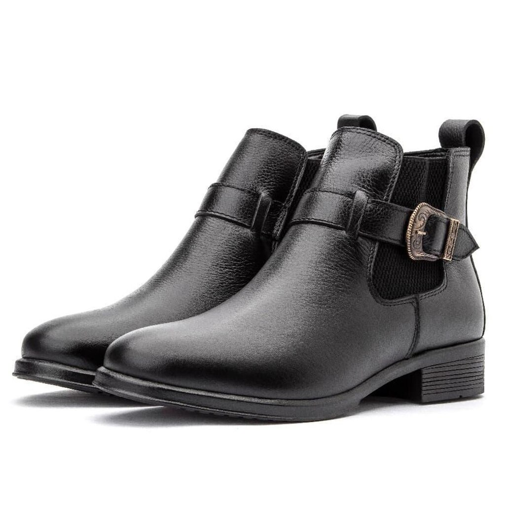 Bota de Couro Feminina Cano Curto  Peccato NZ 7391 Premium