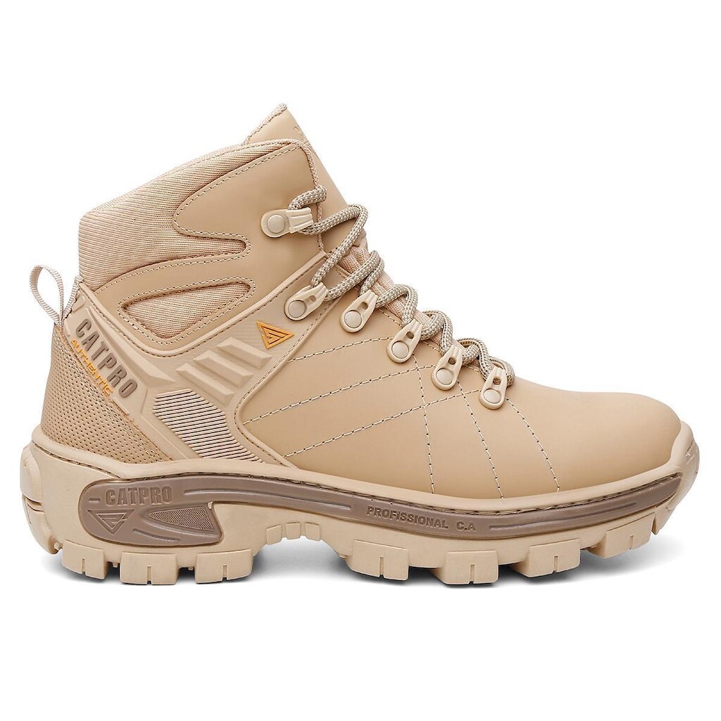 Bota de Segurança CATPRO em Couro com Solado Resistente e Ajuste Firme com Passadores Nylon