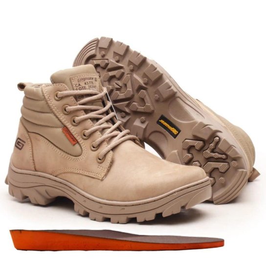 Bota De Segurança Gogowear Com C.a Epi Em Couro Masculina Picker Areia + Palmilha PU - Marrom Escuro Menor preço em Bota De Segurança Gogowear Com C.a Epi Em Couro Masculina Picker Areia + Palmilha PU - Marrom Escuro