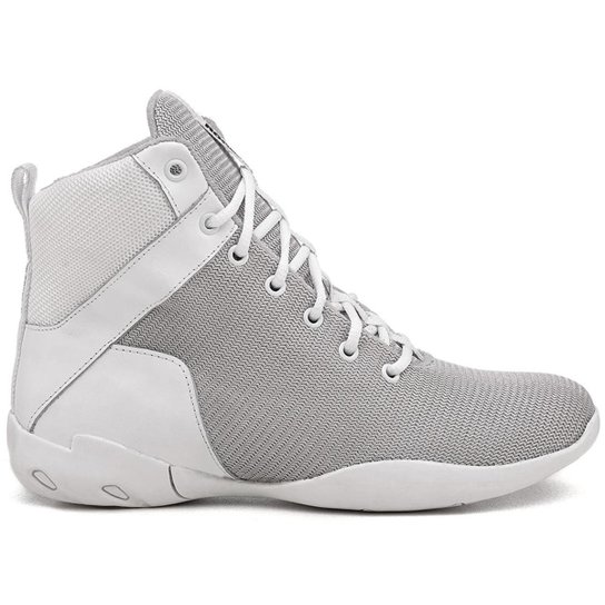 Bota de Treino Masculina Rock Fit Greene Prata e Branca - Prata+Branco Menor preço em Bota de Treino Masculina Rock Fit Greene Prata e Branca - Prata+Branco