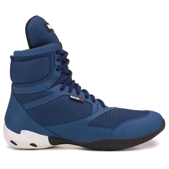 Bota de Treino Masculina Rock Fit Punch Azul - Azul Menor preço em Bota de Treino Masculina Rock Fit Punch Azul - Azul