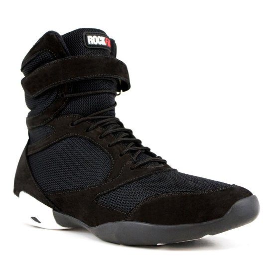 Bota De Treino Masculina Rockfit Overall Em Couro - Preto Menor preço em Bota De Treino Masculina Rockfit Overall Em Couro - Preto