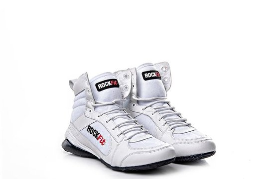 Bota De Treino Rock Fit Cano Medio Couro Confort - Branco Menor preço em Bota De Treino Rock Fit Cano Medio Couro Confort - Branco
