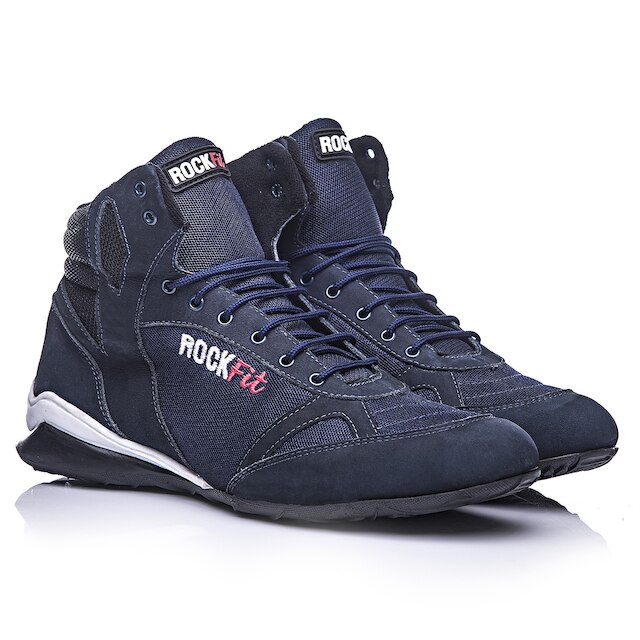 Bota De Treino Rock Fit Press Em Couro Vermelho - Marinho | Netshoes