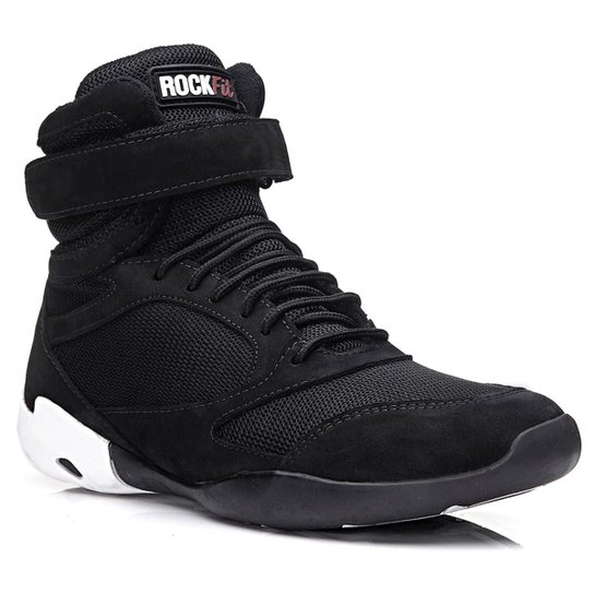 Bota de treino rockfit overall em couro Masculina - Preto Menor preço em Bota de treino rockfit overall em couro Masculina - Preto