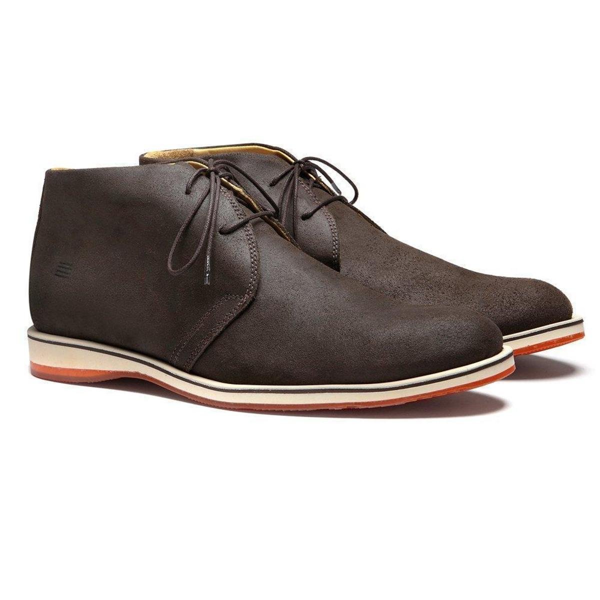 Bota Derby Casual Sergio's Masculina Em Couro Camurca - Marrom | Netshoes