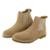 Bota Elastico Lateral Chelsea Masculina Camurça Palmilha Gel Forrada Solado Crepe Puxador Traseiro - Areia