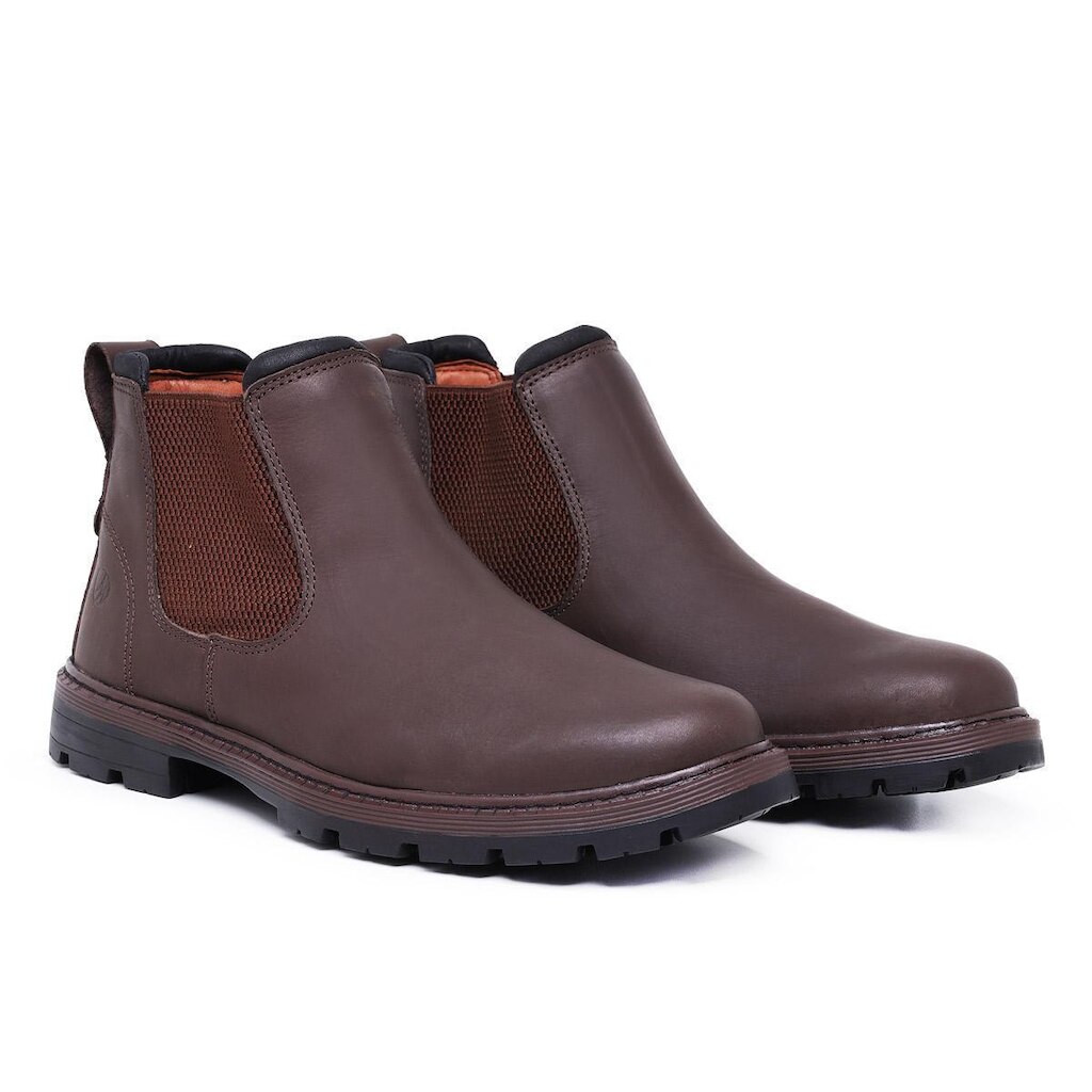 Bota em Couro Master Boot Solado de Borracha Masculina