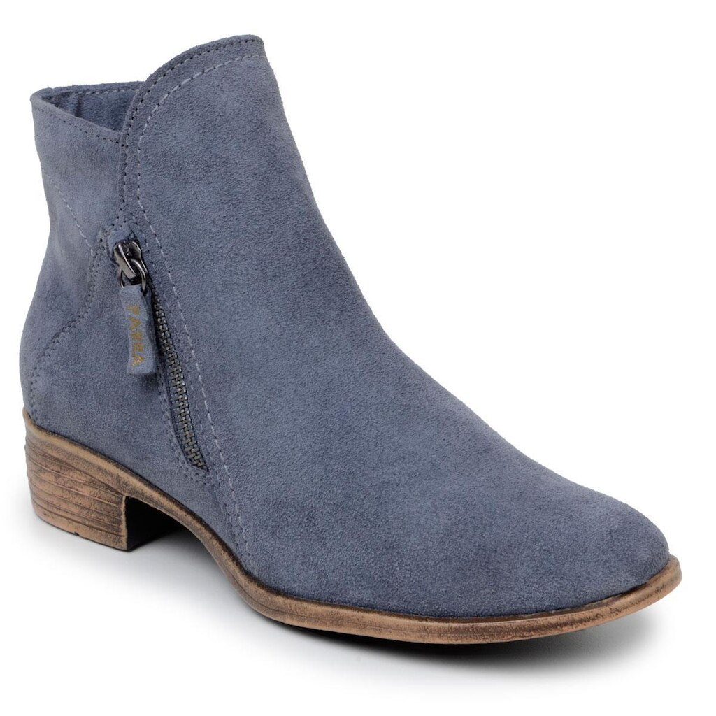 Bota Feminina Cano Curto Camurça Couro Original
