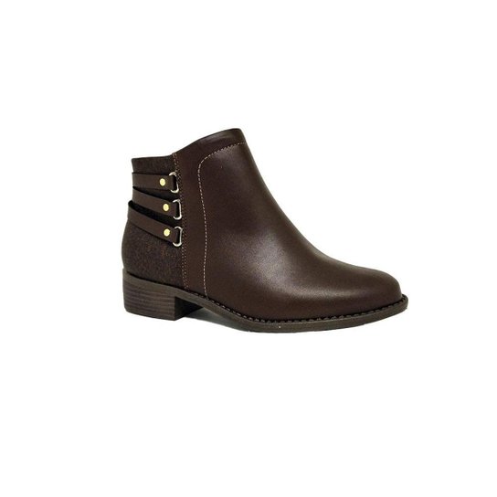 Bota Feminina Cano Curto Chelsea Modare - Café Menor preço em Bota Feminina Cano Curto Chelsea Modare - Café