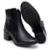 Bota Feminina Cano Curto Five Days em Couro - Preto