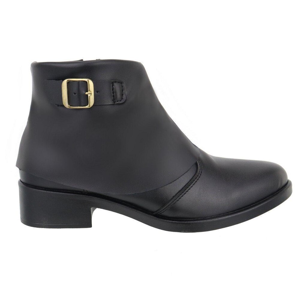 Bota Feminina Cano Curto Moderna Sobreposta