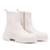 Bota Feminina Cano Curto Tratorada Zíper Lisa Estilo Moderna - Off White