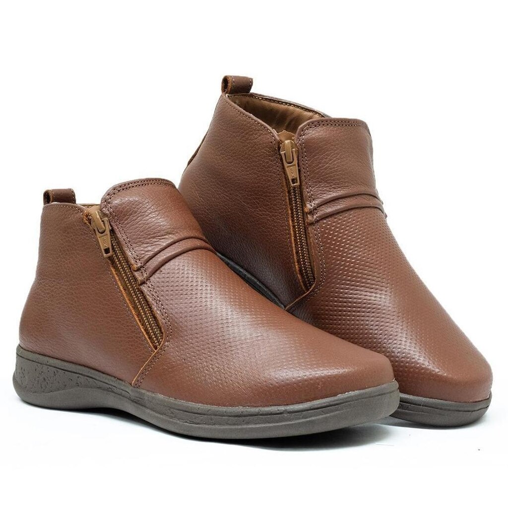 Bota Feminina Conforto em Couro