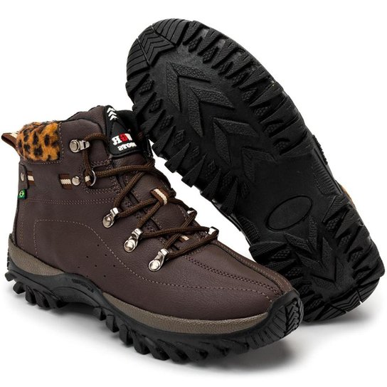 Bota Feminina Coturno Adventure para Trilha Escalada 42 Marrom
