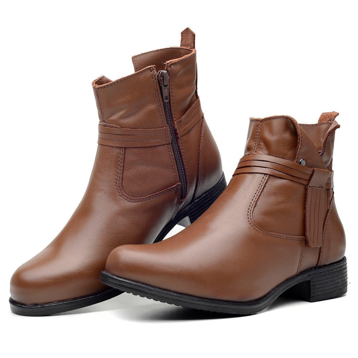 Bota Feminina Coturno em Couro Legítimo Cano Curto com Ziper Confortável Direto da Fábrica é ruim? Bota Feminina Coturno em Couro Legítimo Cano Curto com Ziper Confortável Direto da Fábrica é boa?