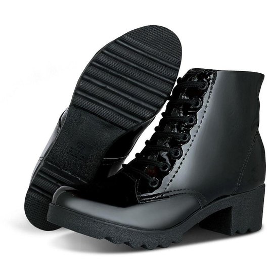 Bota Feminina Coturno Feminino Cano baixo - Obsidian Menor preço em Bota Feminina Coturno Feminino Cano baixo - Obsidian