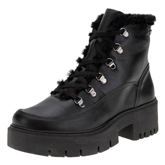 Bota Feminina Coturno Mississipi - Q6672 - Preto Menor preço em Bota Feminina Coturno Mississipi - Q6672 - Preto