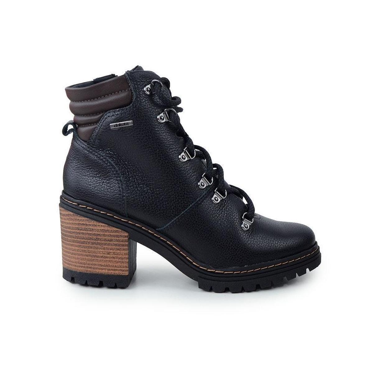 Bota Feminina Dakota Couro Harlyn Preto - G5722 Menor preço em Bota Feminina Dakota Couro Harlyn Preto - G5722