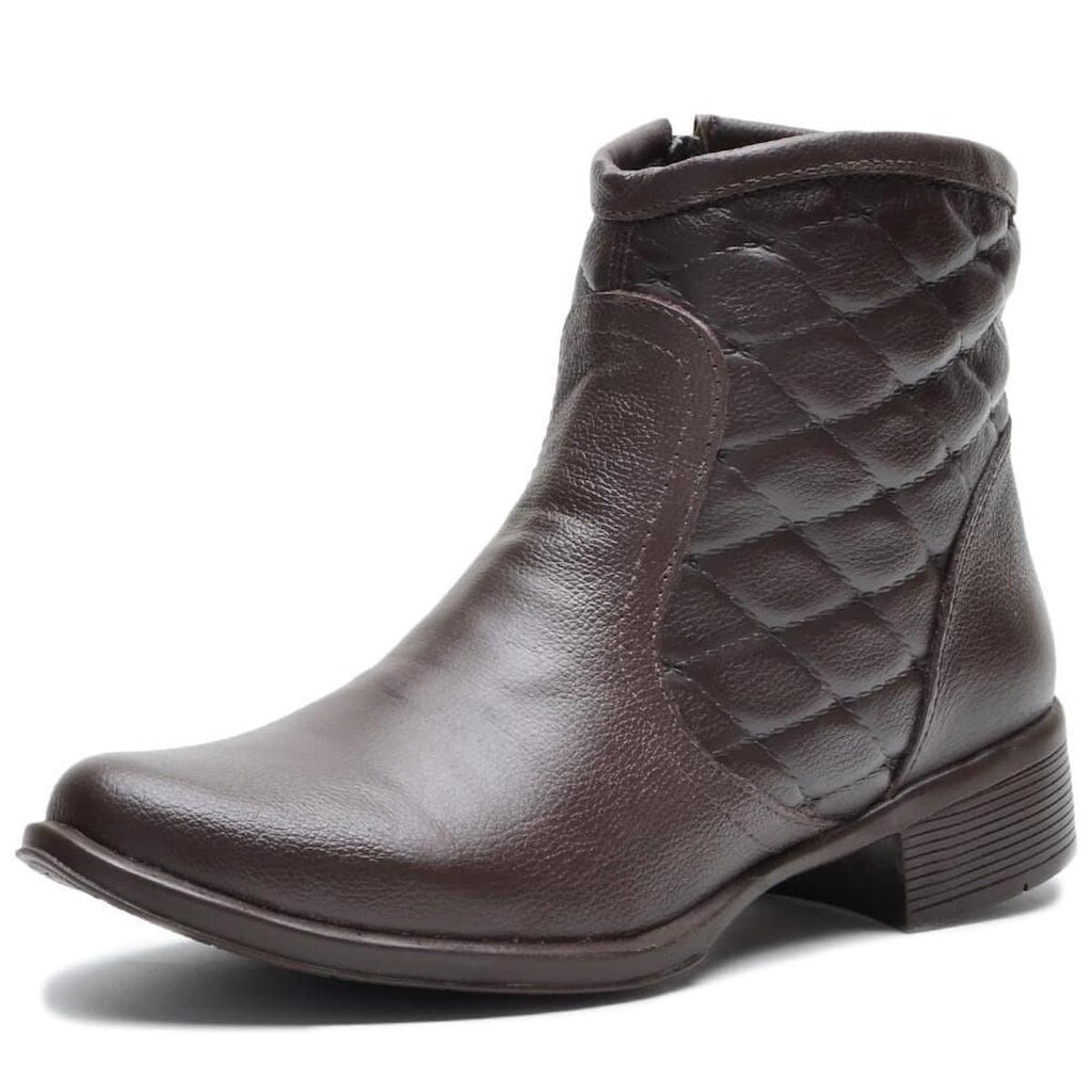 Bota Feminina de Couro Chelsea Casual NS Olimpia
