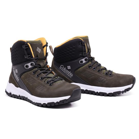 Bota Footshoes Columbia Mid Redmond Waterproof Trail Masculina - Verde Menor preço em Bota Footshoes Columbia Mid Redmond Waterproof Trail Masculina - Verde