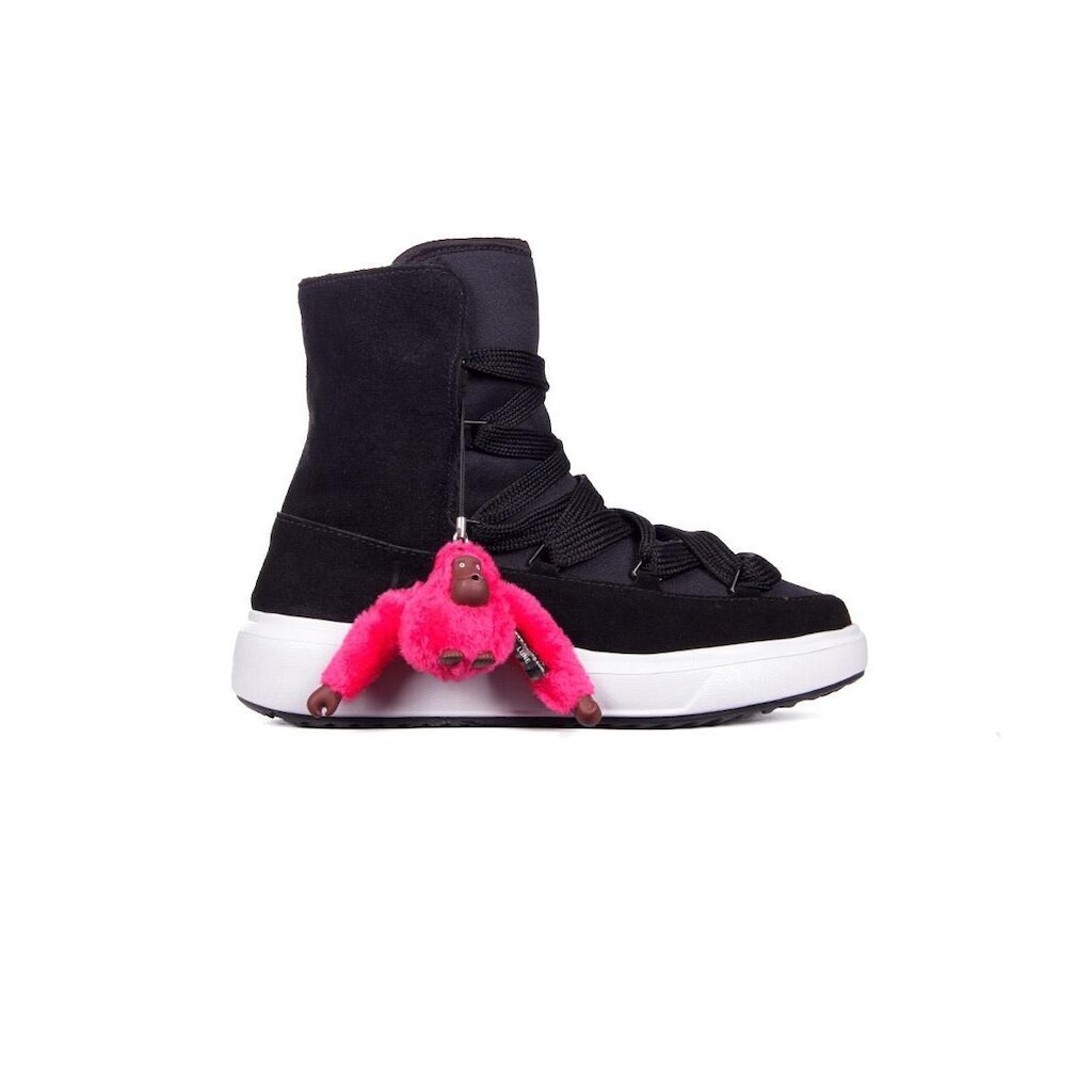 Bota Forrada Kipling Cano Curto Preto