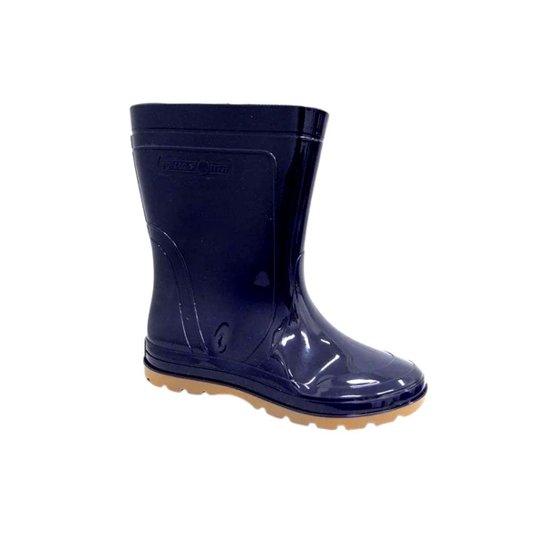 Bota Galocha Feminina Pega Forte Impermeável Borracha Casual - Azul Menor preço em Bota Galocha Feminina Pega Forte Impermeável Borracha Casual - Azul