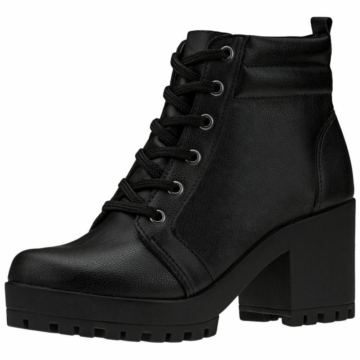 Bota GiGiL Tratorado Salto Grosso Feminina Menor preço em Bota GiGiL Tratorado Salto Grosso Feminina