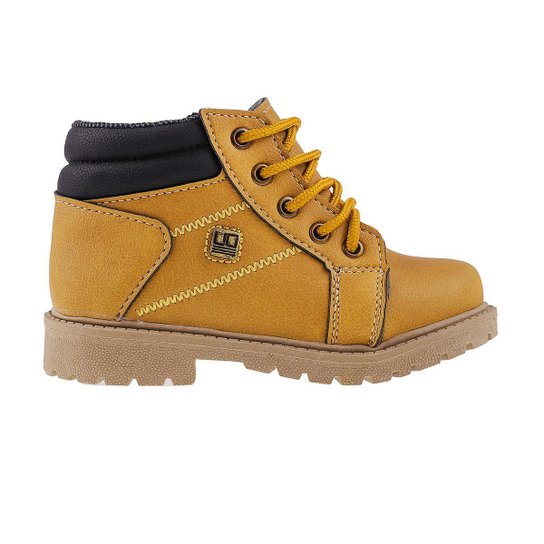 Bota Infantil Coturno Masculino Botinha de Criança Menino Leve - Marrom Menor preço em Bota Infantil Coturno Masculino Botinha de Criança Menino Leve - Marrom