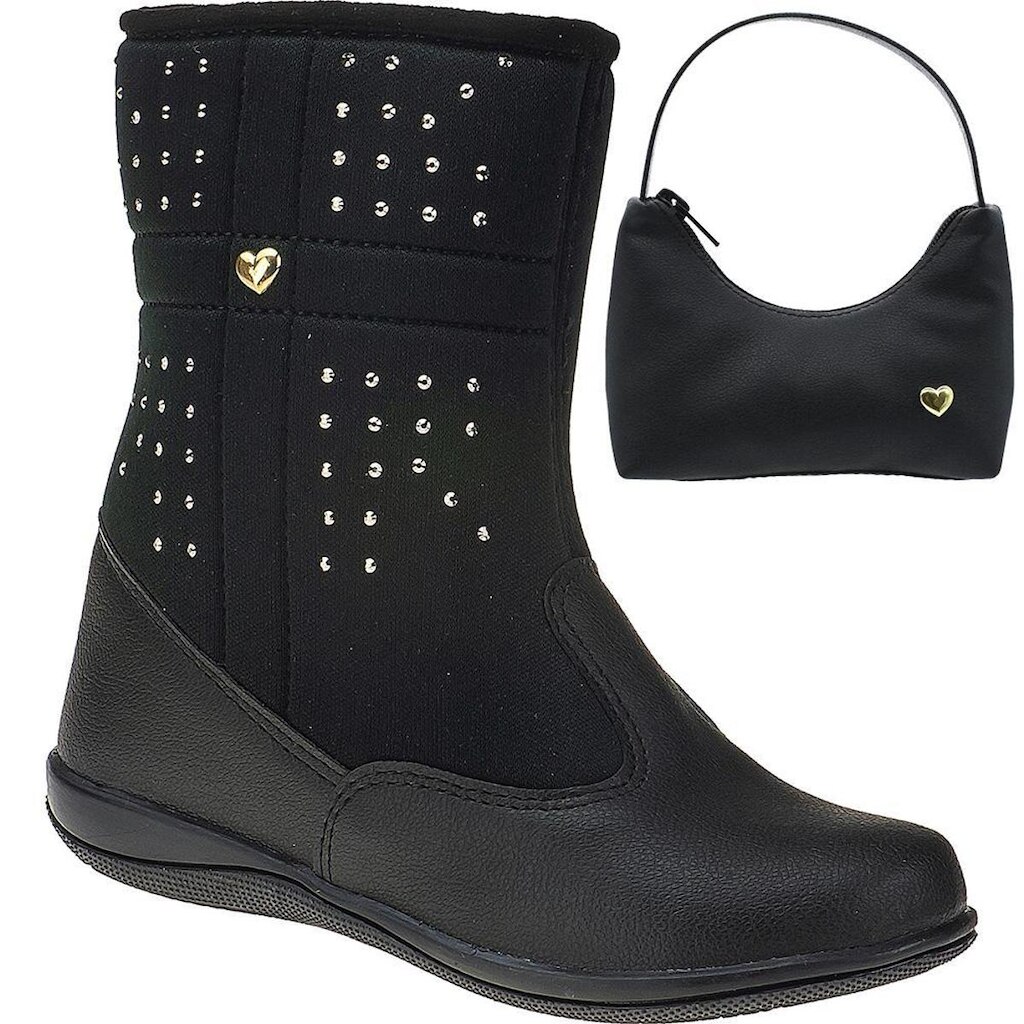 Bota infantil feminina com Bolsinha