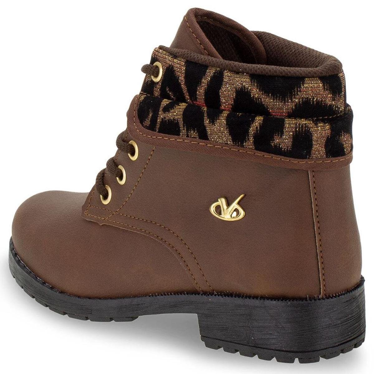 Bota Infantil Feminina Via Vip - Vv5127 - Café | Netshoes