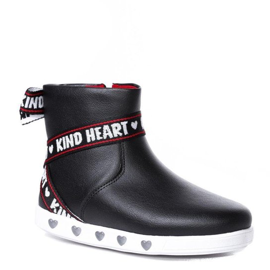 Bota Infantil Feminino Cano Curto Pampili Com Luz Led - Preto Menor preço em Bota Infantil Feminino Cano Curto Pampili Com Luz Led - Preto