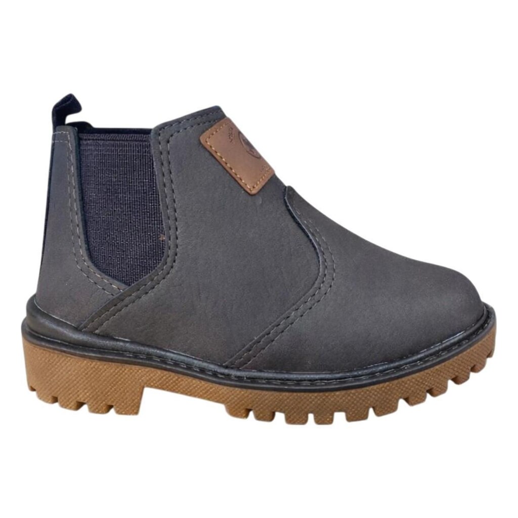 Bota Infantil Masculina Chelsea Tratorada Cano Curto Molekinho