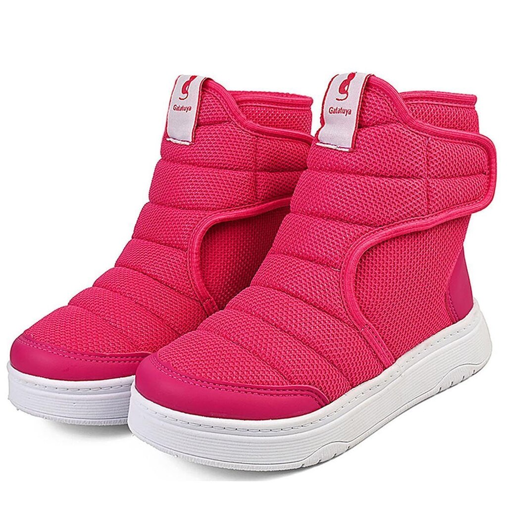 Bota infantil Menina Calce Fácil Cano Alto Feminina Pink Mzkid