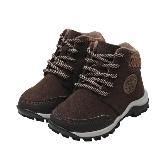 Bota Infantil Menino Molekinho 2622.101 - Cafe Menor preço em Bota Infantil Menino Molekinho 2622.101 - Cafe