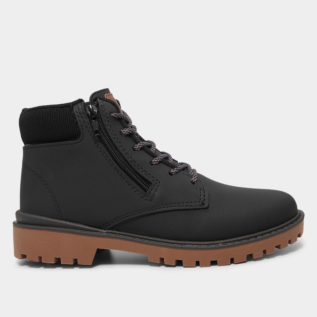 Bota Infantil Molekinho Zíper Lateral Cano Curto Menino
